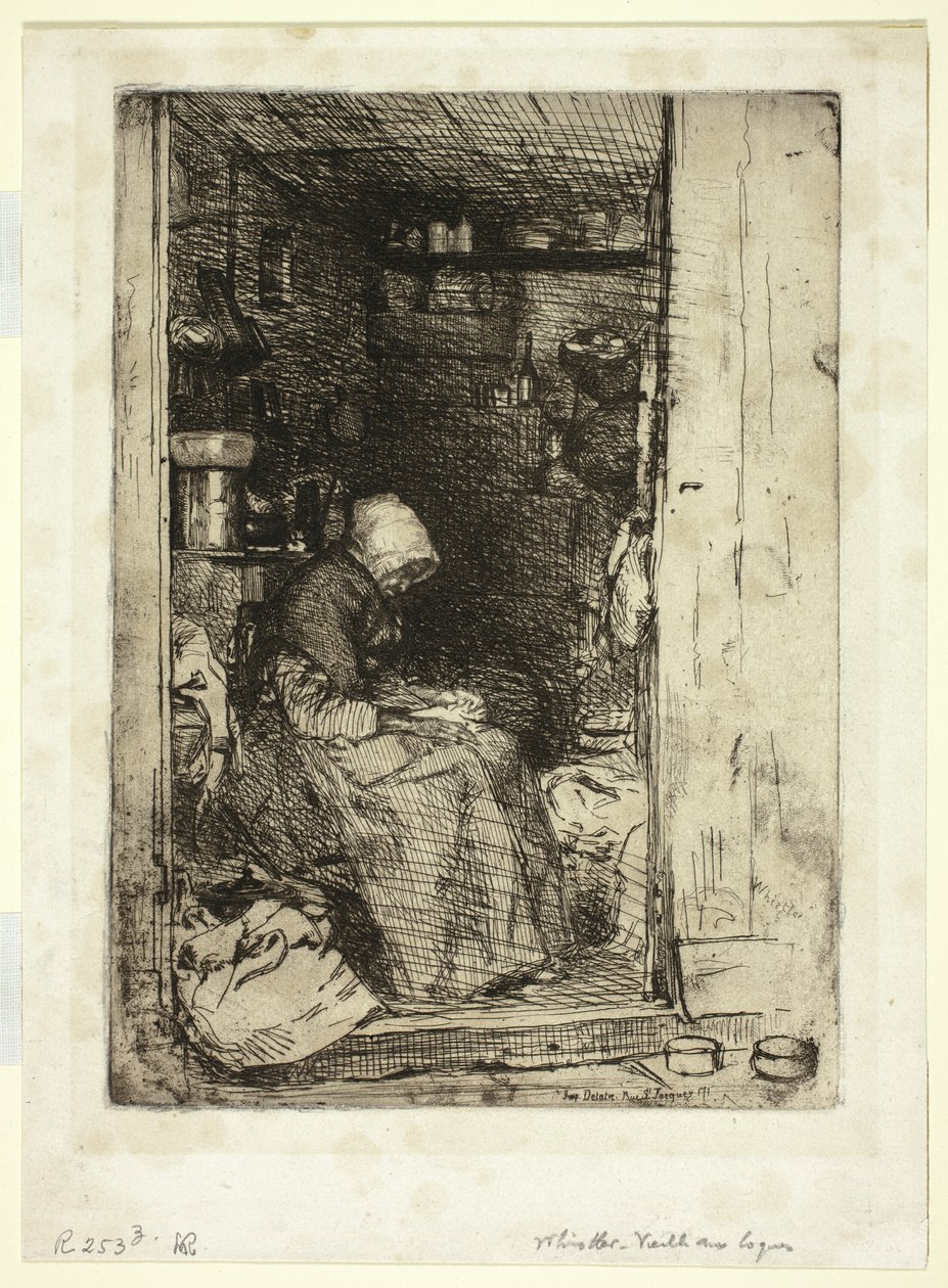 La Vieille aux Loques (Den gamle kvinde med klude) af James Abbott McNeill Whistler