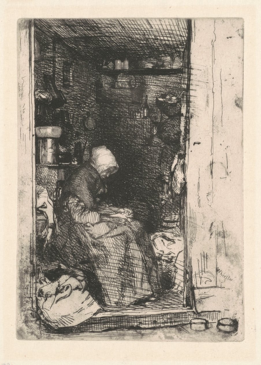 Den gamle kvinde med klude af James Abbott McNeill Whistler
