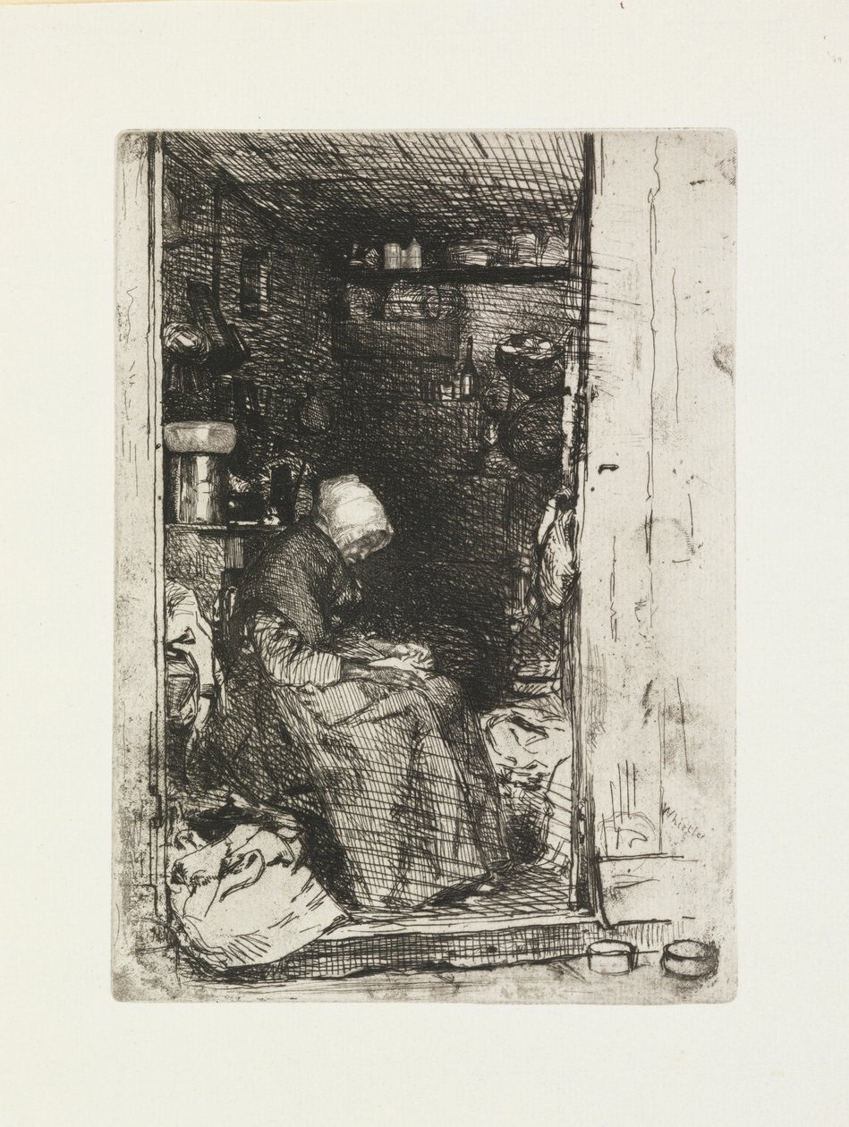 Den gamle kvinde med klude af James Abbott McNeill Whistler