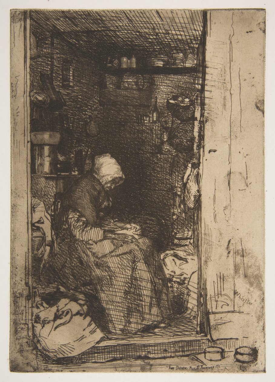 Den gamle kvinde med laser af James McNeill Whistler