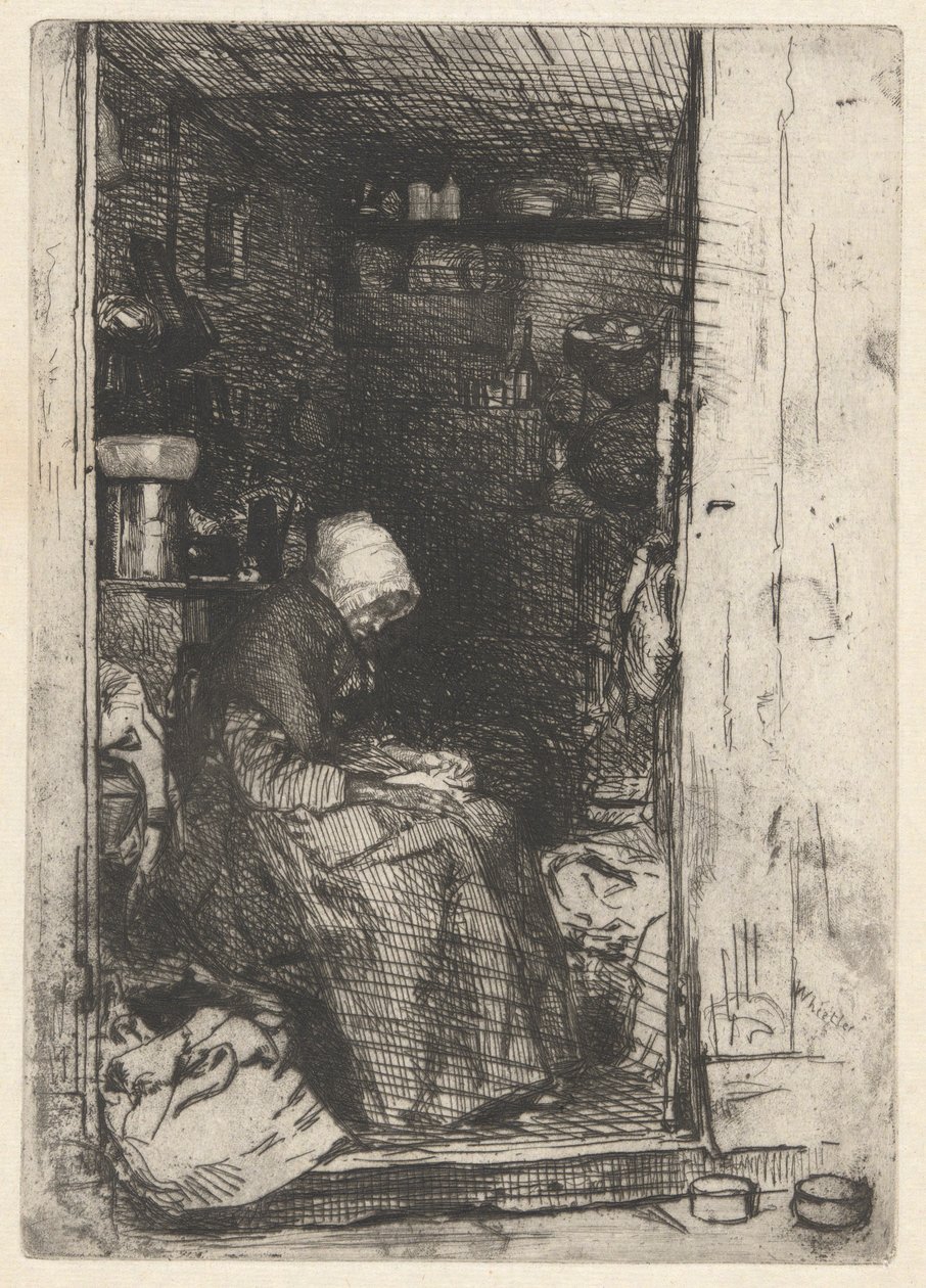 La Vielle aux Loques, fra det franske sæt (Douze Eaux-Fortes d af James Abbott McNeill Whistler