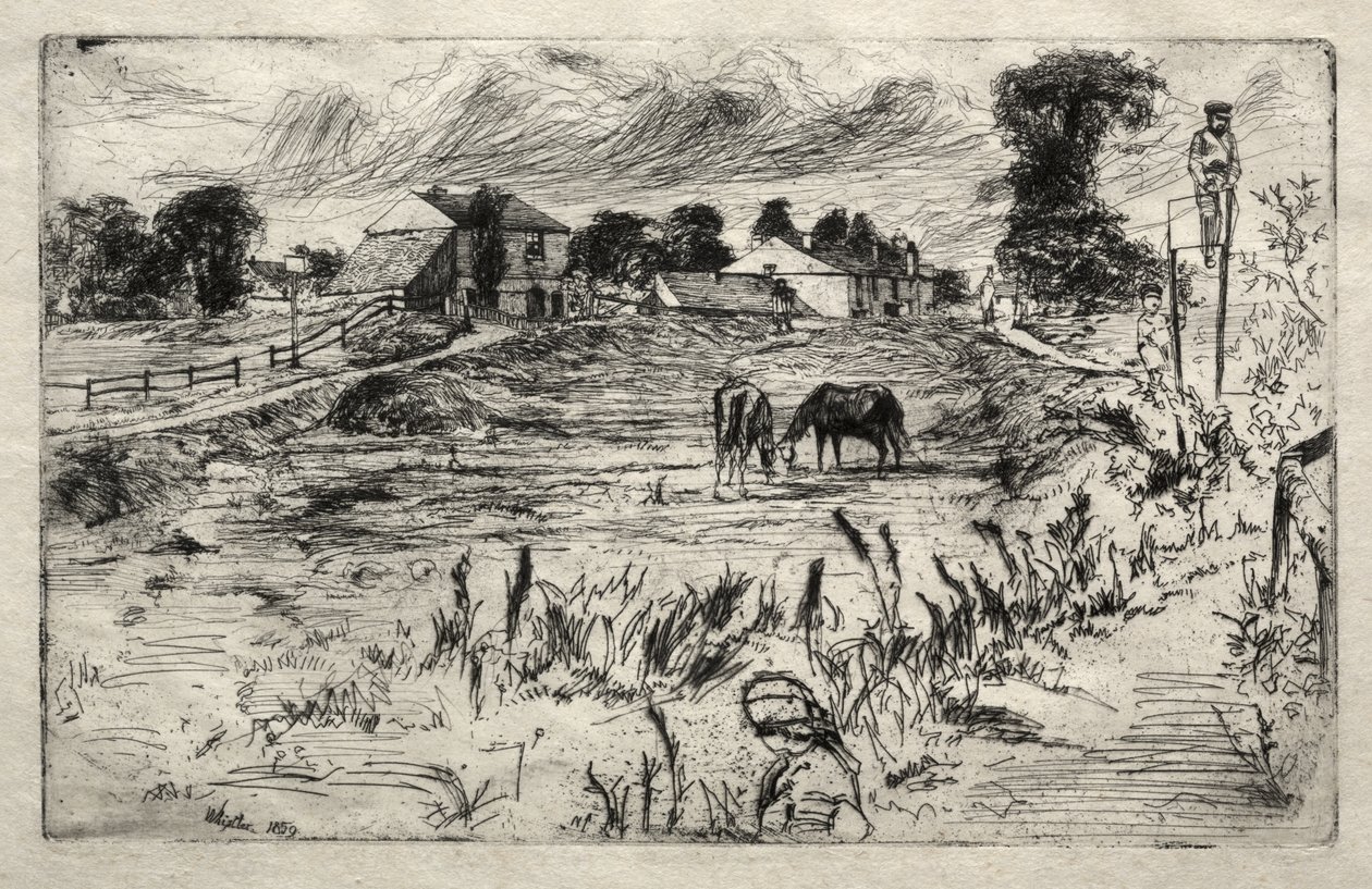 Landskab med hesten af James McNeill Whistler