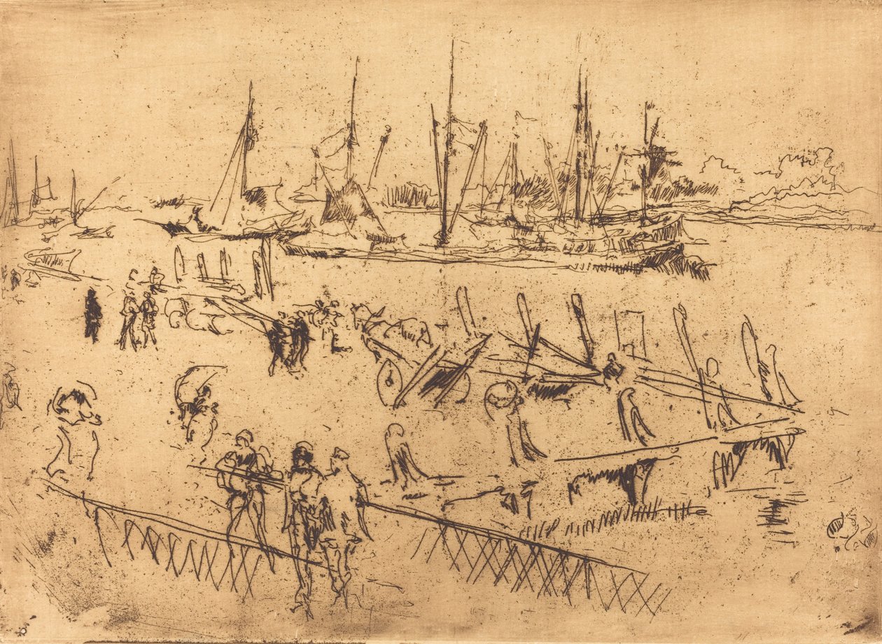 Lille Dordrecht af James Abbott McNeill Whistler