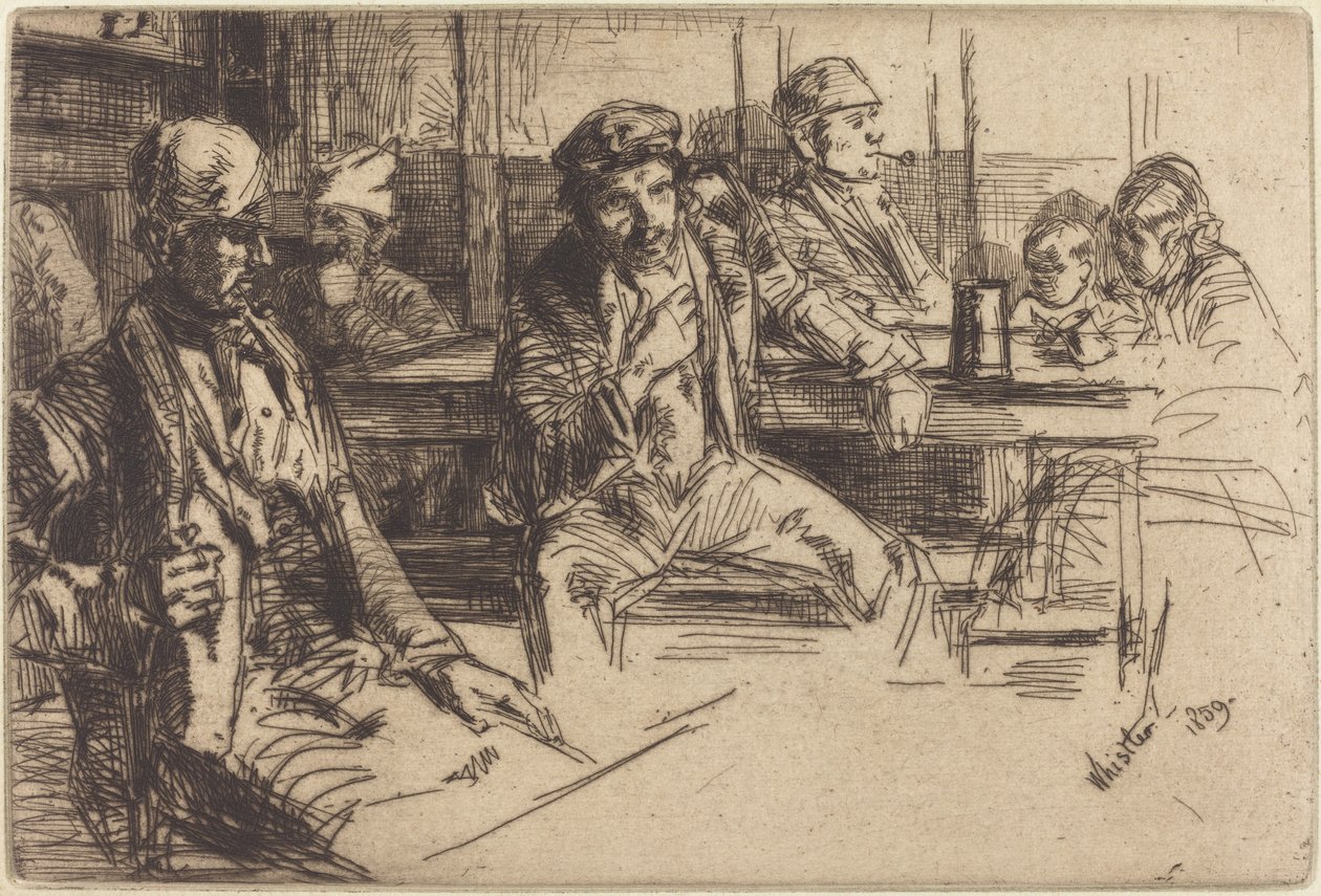 Langstrandsmænd af James Abbott McNeill Whistler