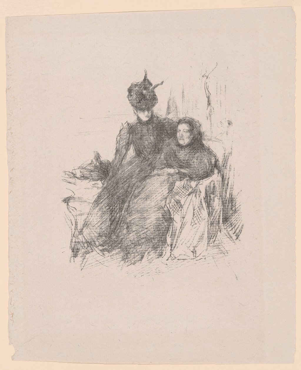Mor og datter [La Mère Malade] af James McNeill Whistler