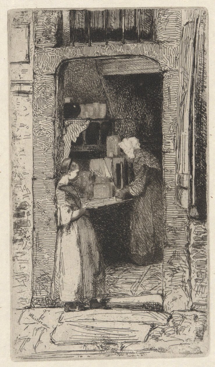 Mustard Woman, en af tolv raderinger fra naturen af James Abbott McNeill Whistler