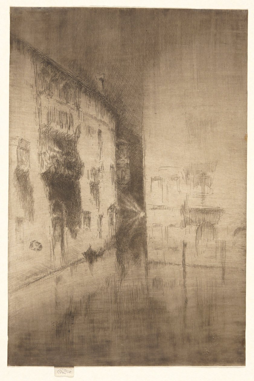 Nocturne: Palaces, fra det andet Venedig-sæt (et sæt af seksogtyve raderinger) af James Abbott McNeill Whistler