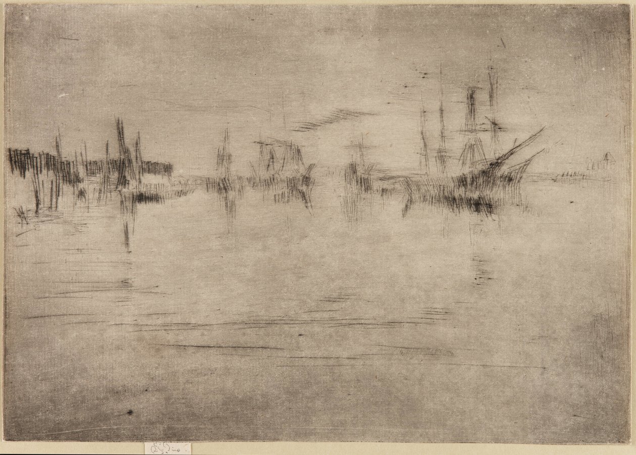 Nocturne Shipping af James Abbott McNeill Whistler