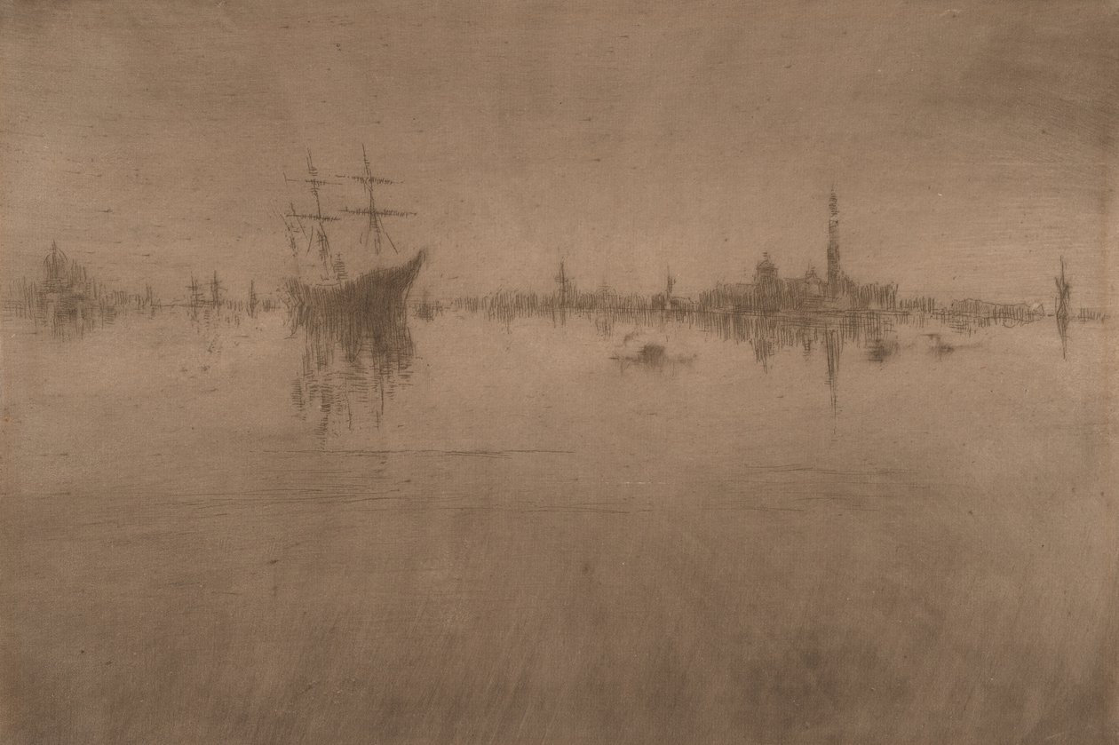 Nocturne, fra Venedig, en serie af tolv ætsninger ("det første Venedig-sæt") af James Abbott McNeill Whistler