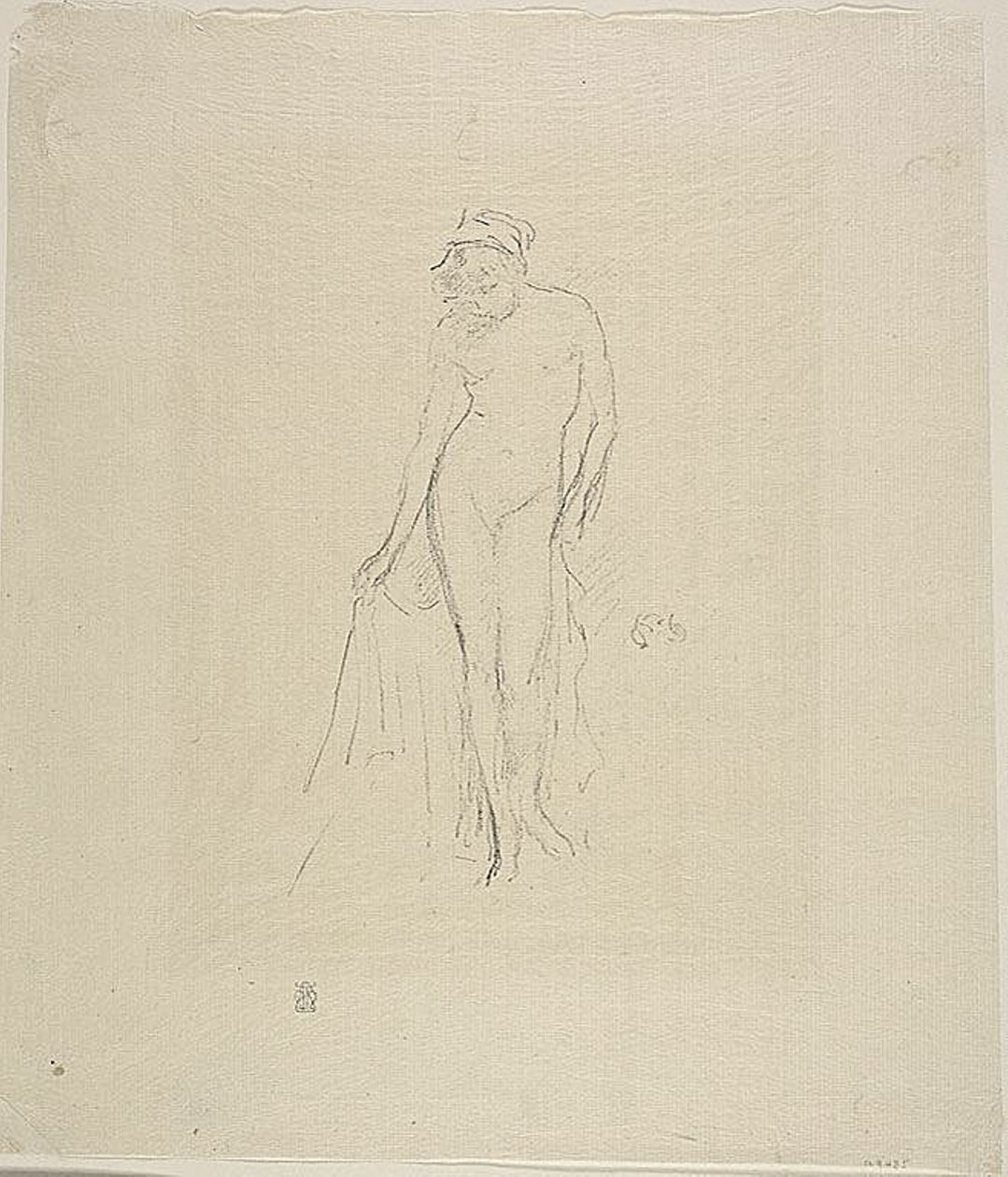 Nøgenmodel, stående af James Abbott McNeill Whistler