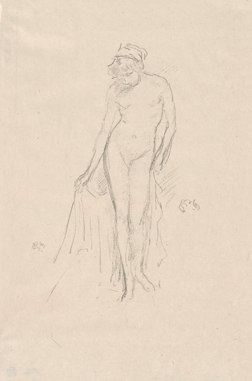 Nøgenmodel, stående af James Abbott McNeill Whistler