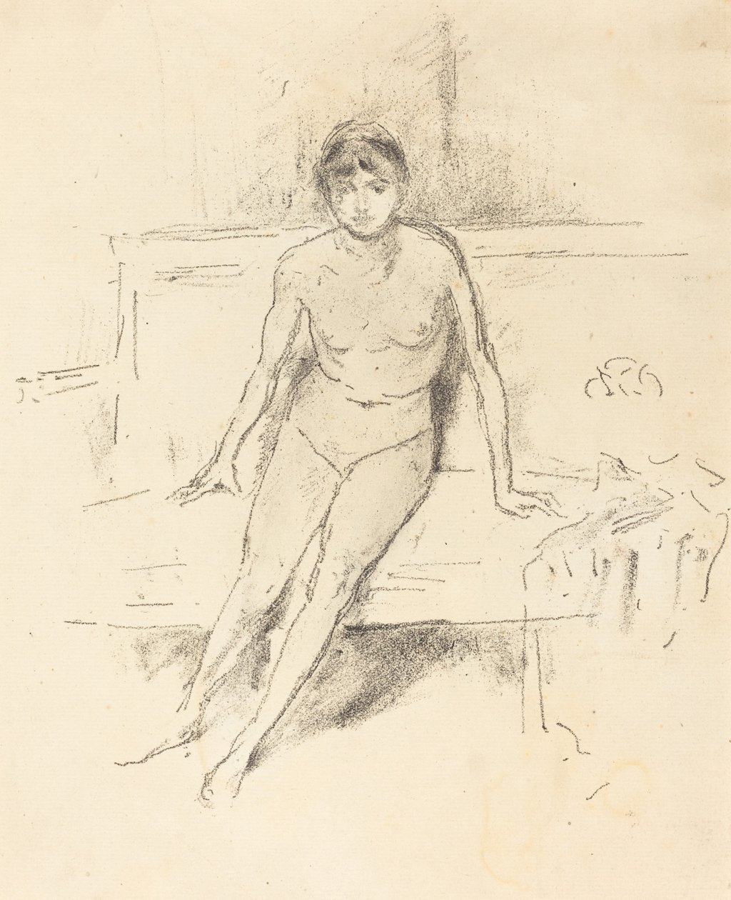 Nøgenmodel på en Empire sofa af James Abbott McNeill Whistler
