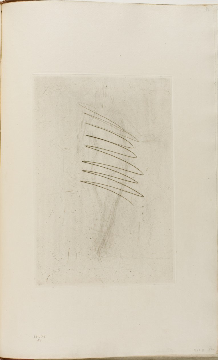 Nøgen kvinde stående, hånd på hoften af James Abbott McNeill Whistler