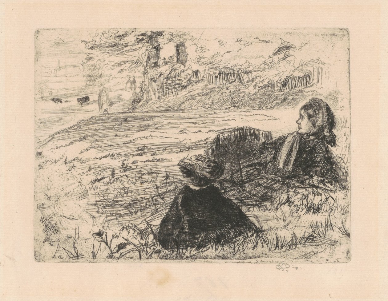 Sygeplejerske og barn af James Abbott McNeill Whistler