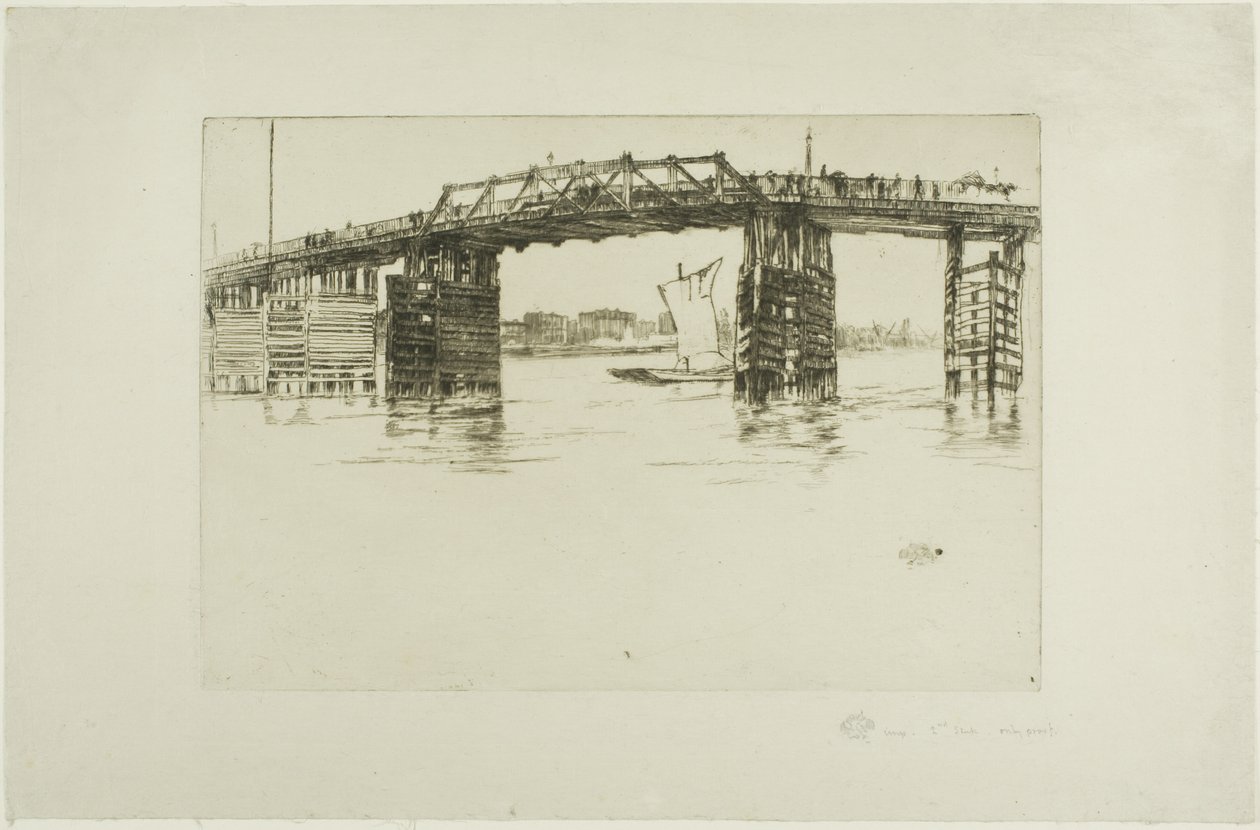 Den gamle Battersea Bridge af James Abbott McNeill Whistler