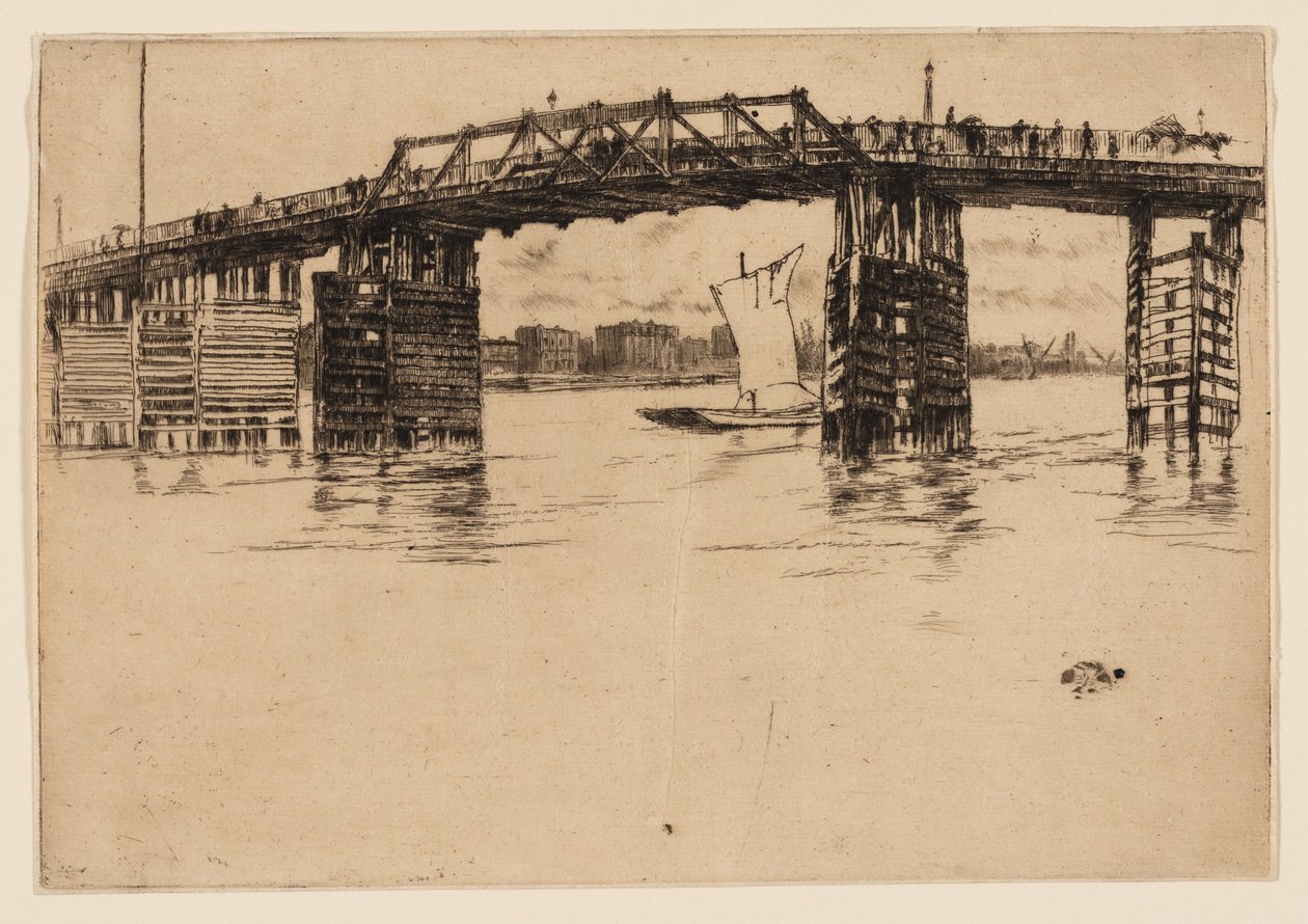 Den gamle Battersea Bridge af James Abbott McNeill Whistler