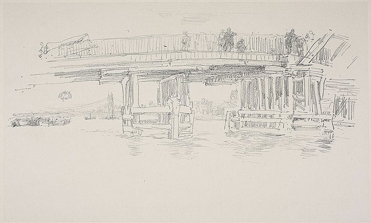 Den gamle Battersea-bro af James Abbott McNeill Whistler