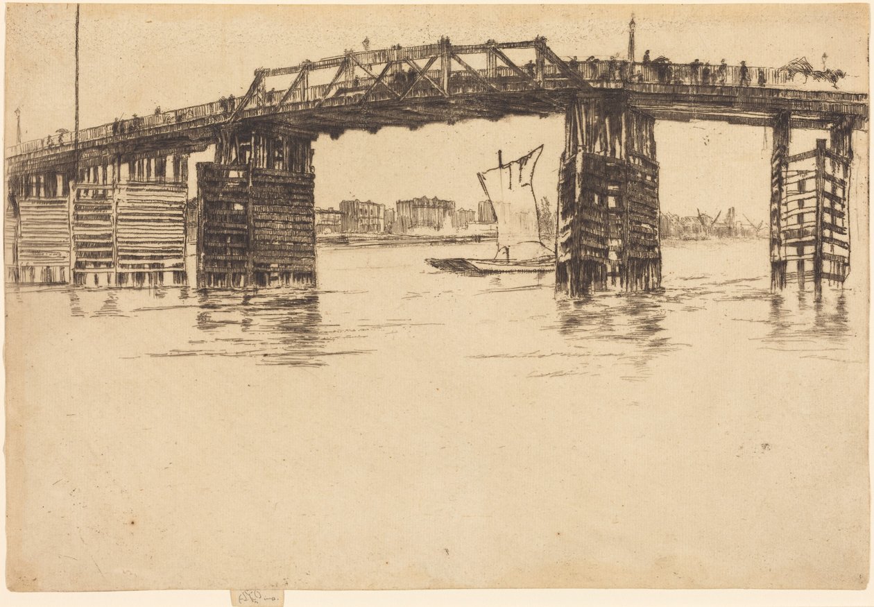 Den gamle Battersea Bridge af James McNeill Whistler