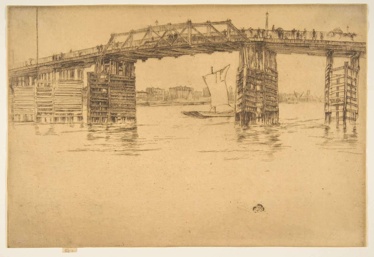 Den gamle Battersea Bridge af James McNeill Whistler