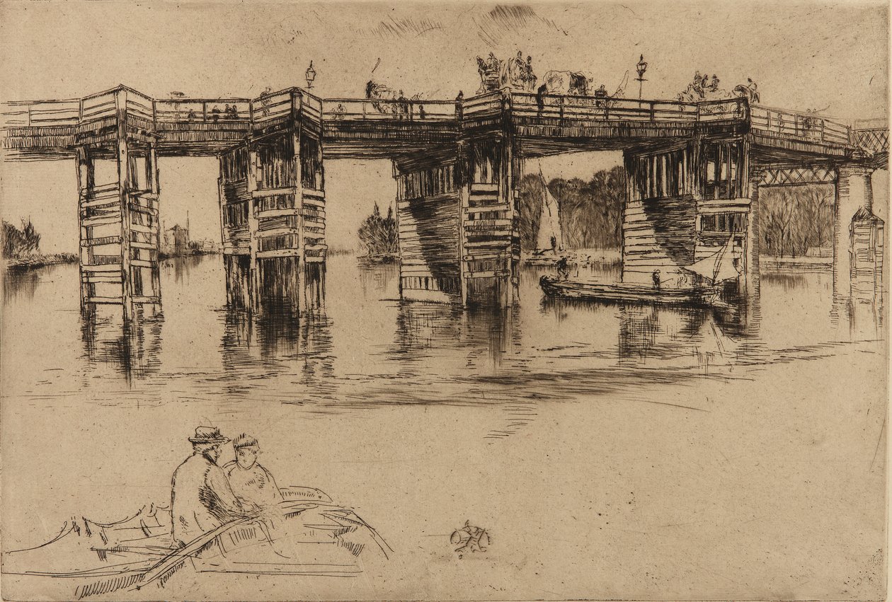 Den gamle Putney Bridge af James Abbott McNeill Whistler