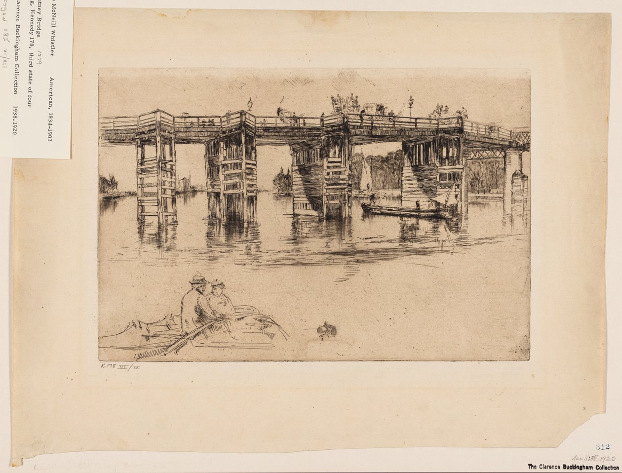 Den gamle Putney Bridge af James Abbott McNeill Whistler