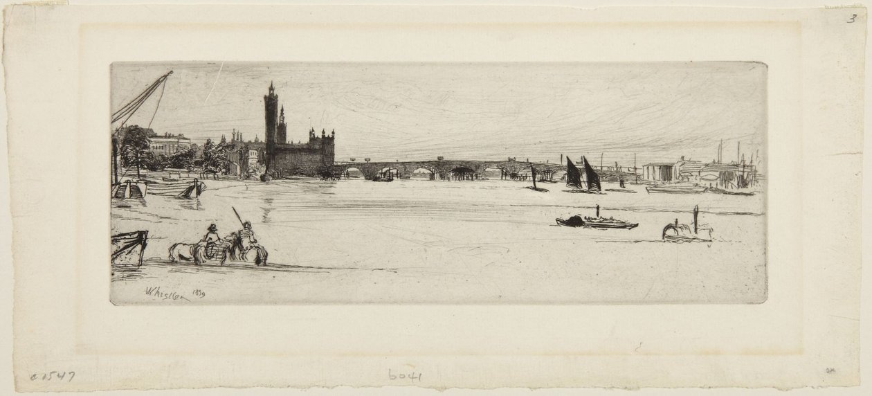 Den gamle Westminster Bridge af James McNeill Whistler