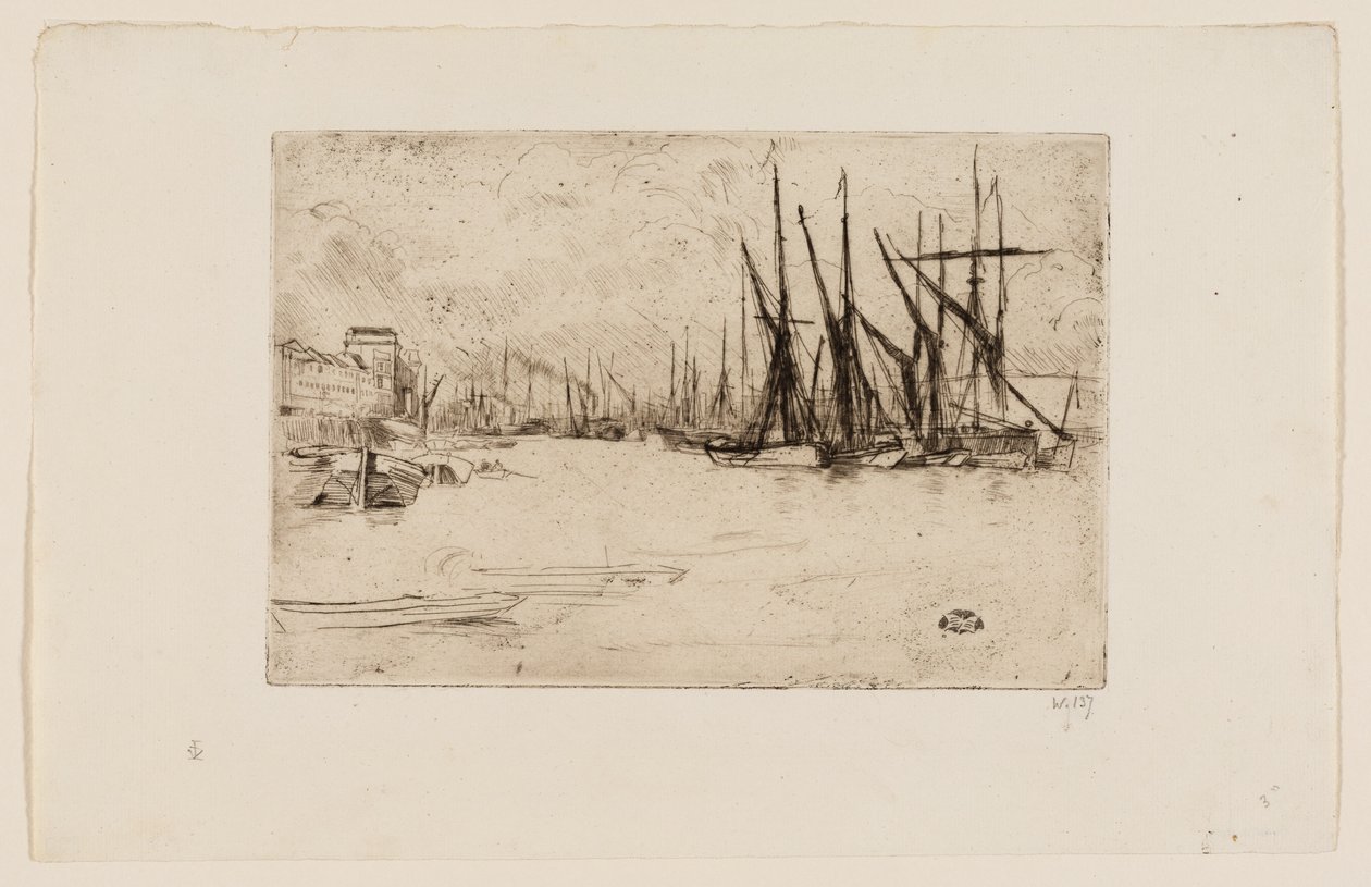 Pickle Sild Wharf af James Abbott McNeill Whistler