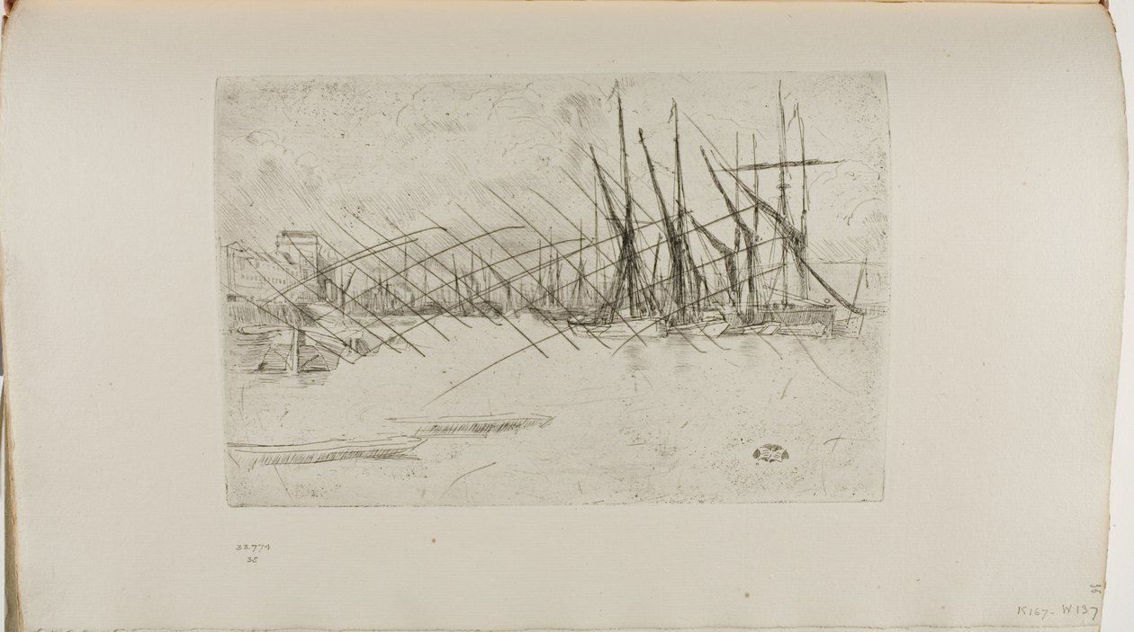 Pickle Sild Wharf af James Abbott McNeill Whistler