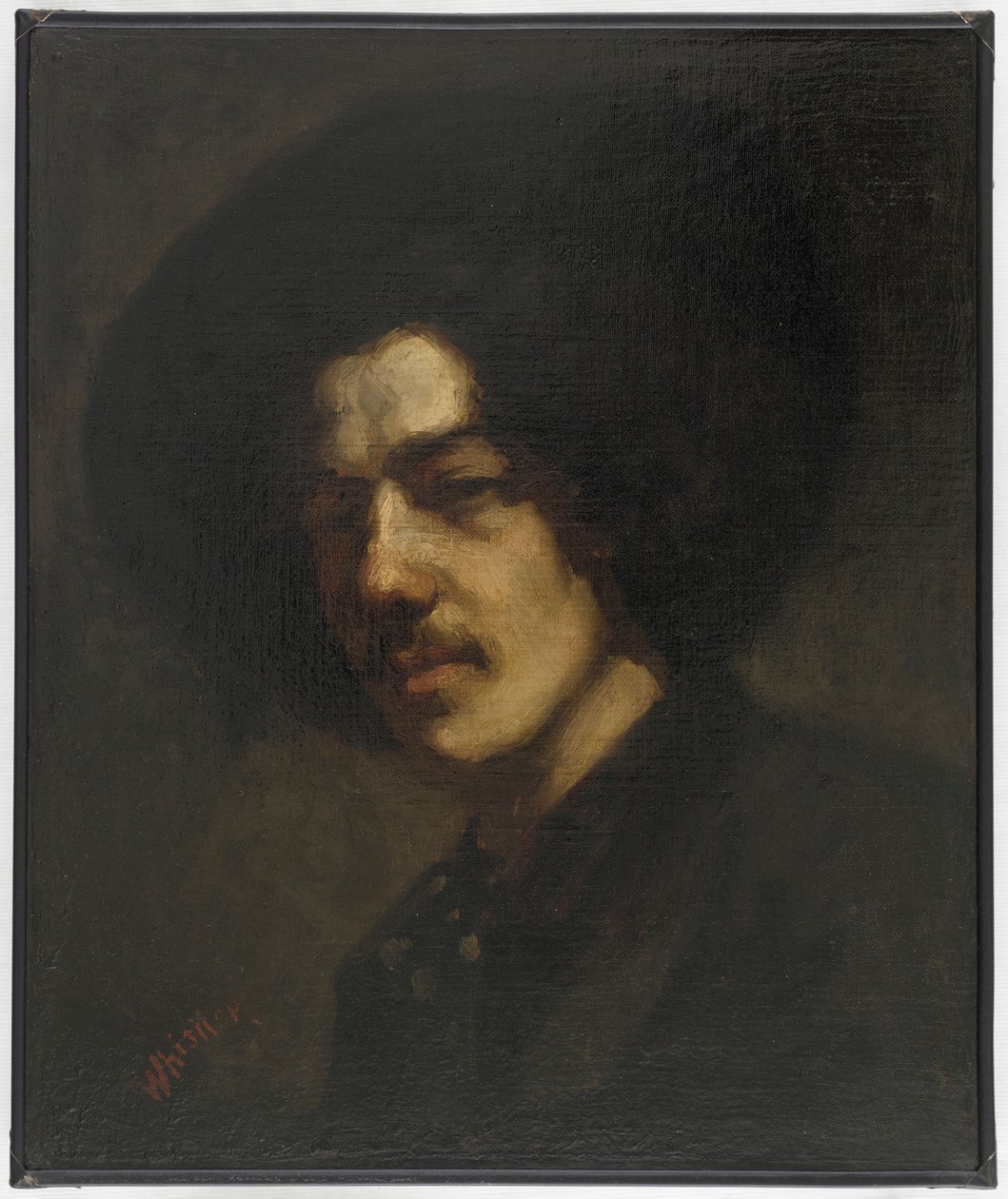Portræt af Whistler med en hat af James Abbott McNeill Whistler