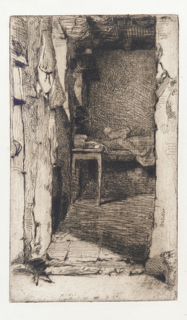 Rag Pickers, Mouffetard District, Paris af James Abbott McNeill Whistler