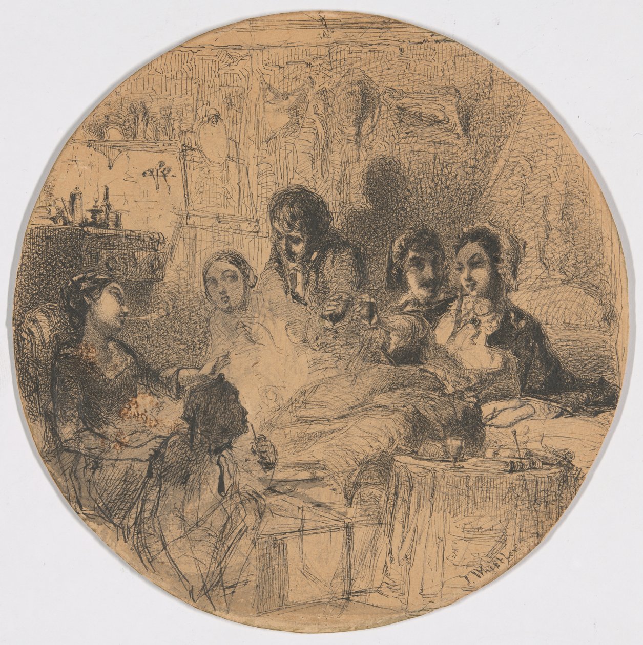 Scene fra Bohemian Life af James McNeill Whistler