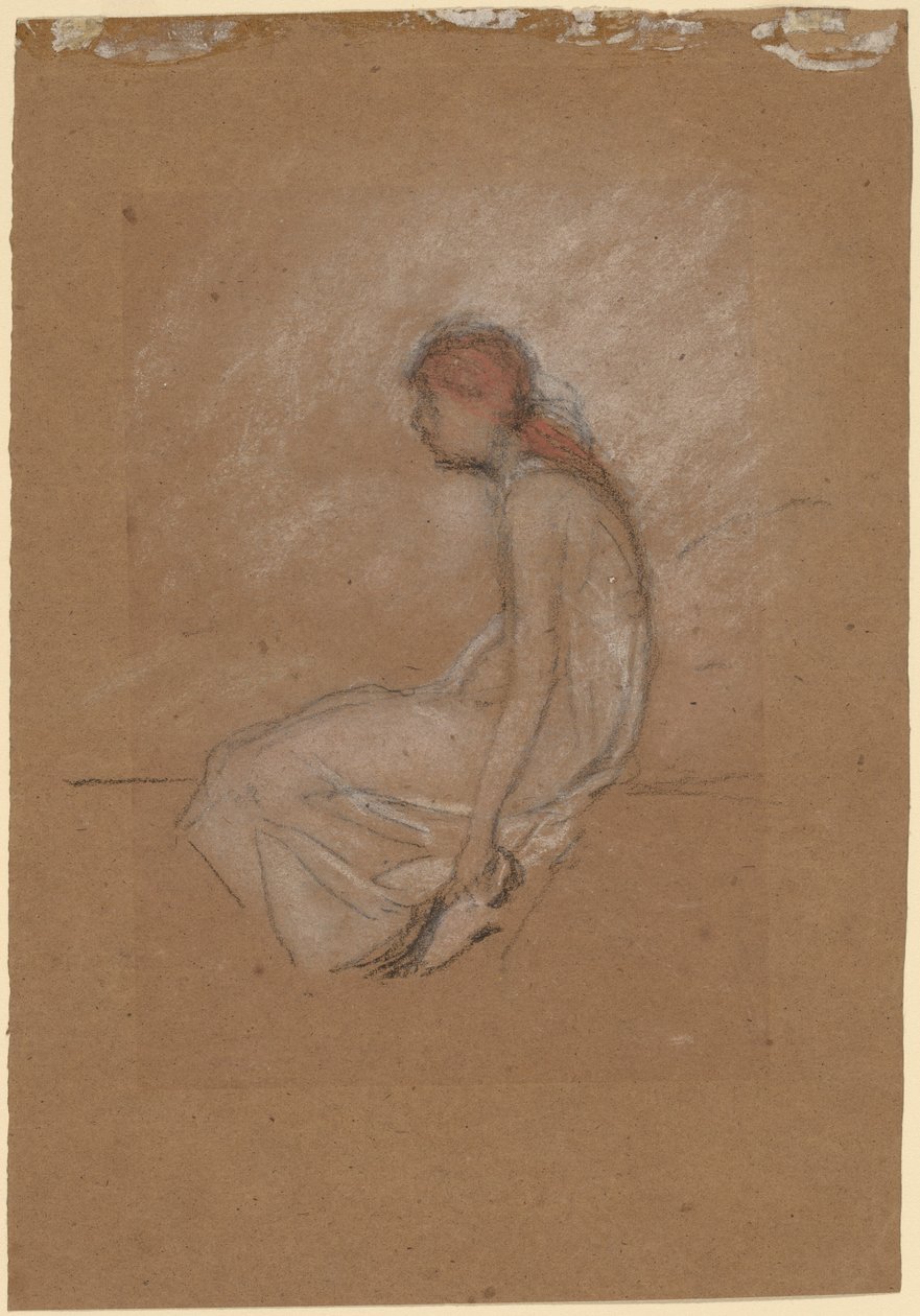 Siddende kvinde med rødt hår af James Abbott McNeill Whistler