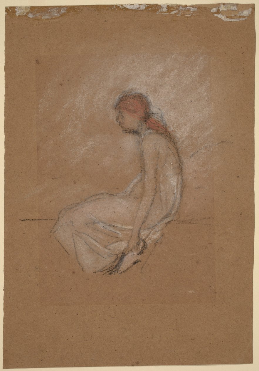 Siddende kvinde med rødt hår af James McNeill Whistler