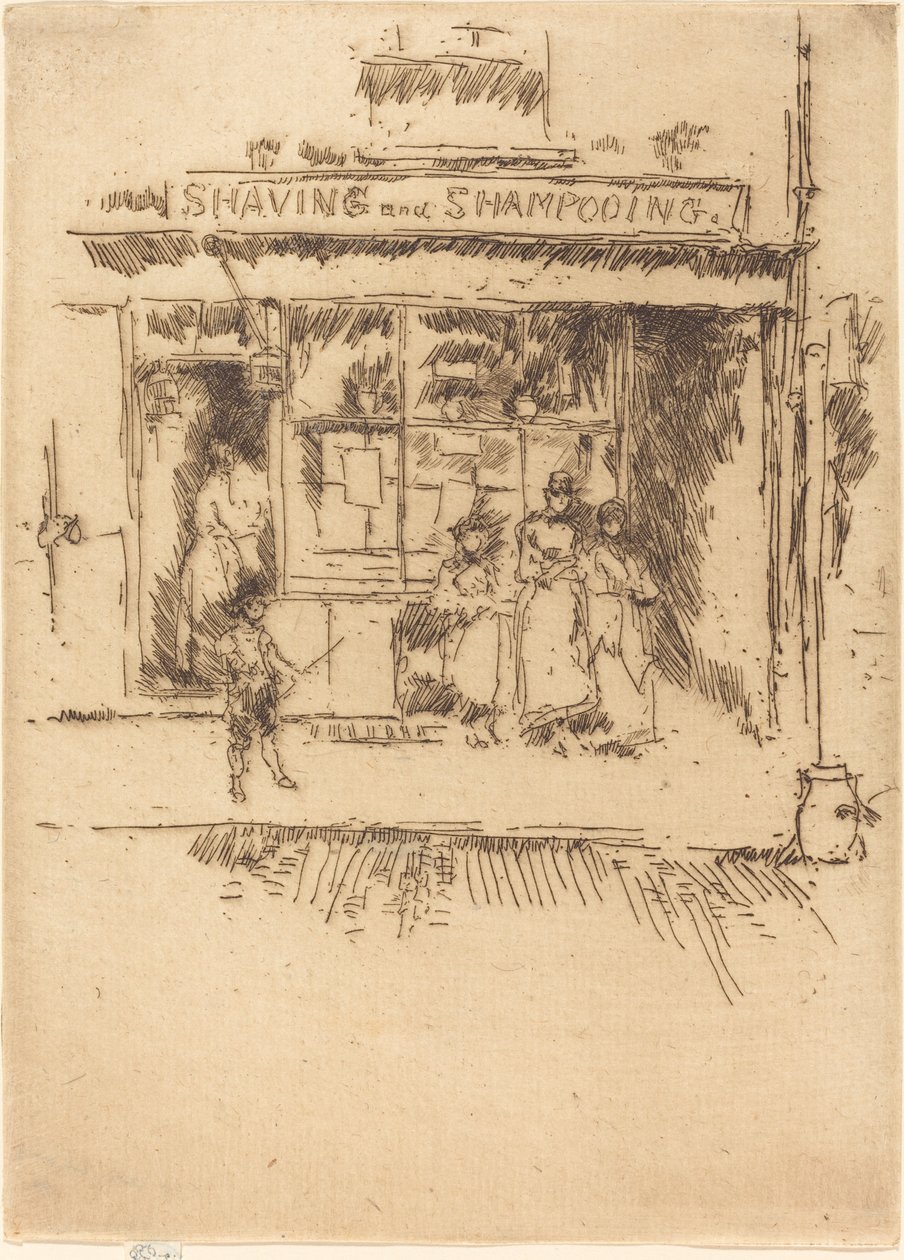 Barbering og shampoo af James Abbott McNeill Whistler