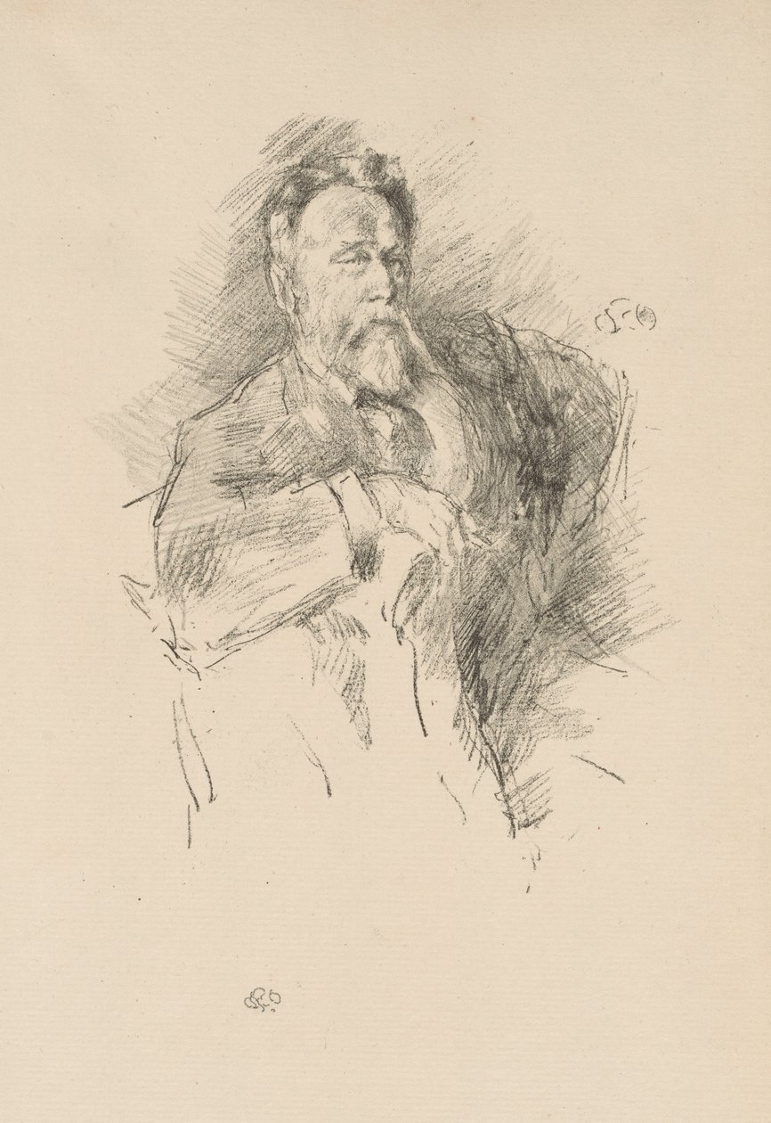 Skitse af William E. Henley af James Abbott McNeill Whistler