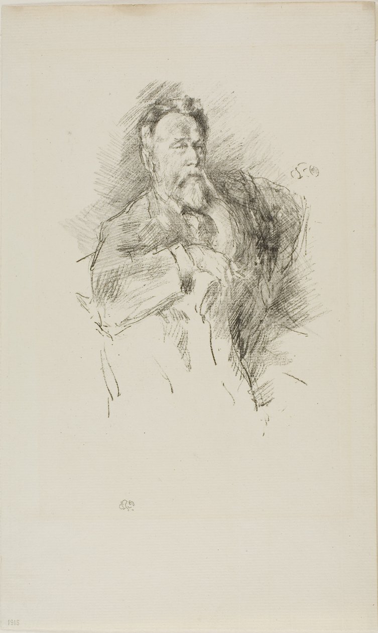 Skitse af William E. Henley af James Abbott McNeill Whistler