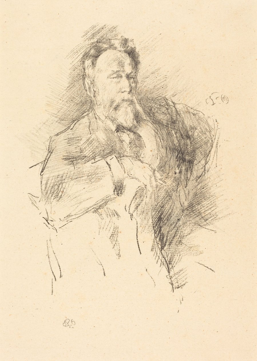 Skitse af William E. Henley af James McNeill Whistler