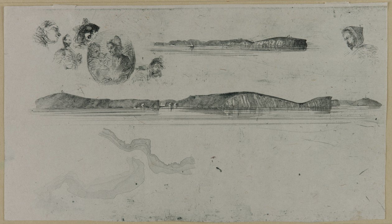 Skitser på Kystundersøgelsespladen af James Abbott McNeill Whistler