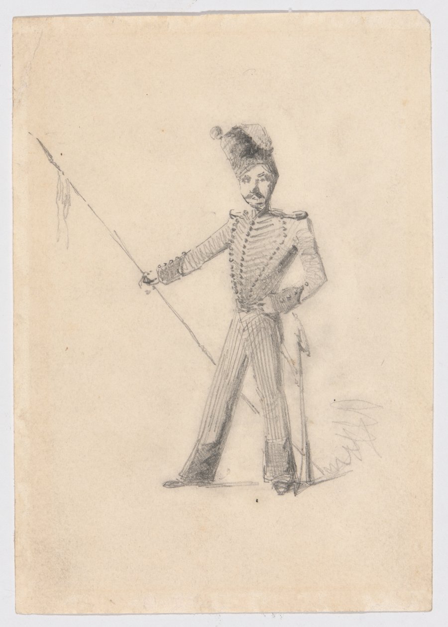 Soldat med Lance af James Abbott McNeill Whistler