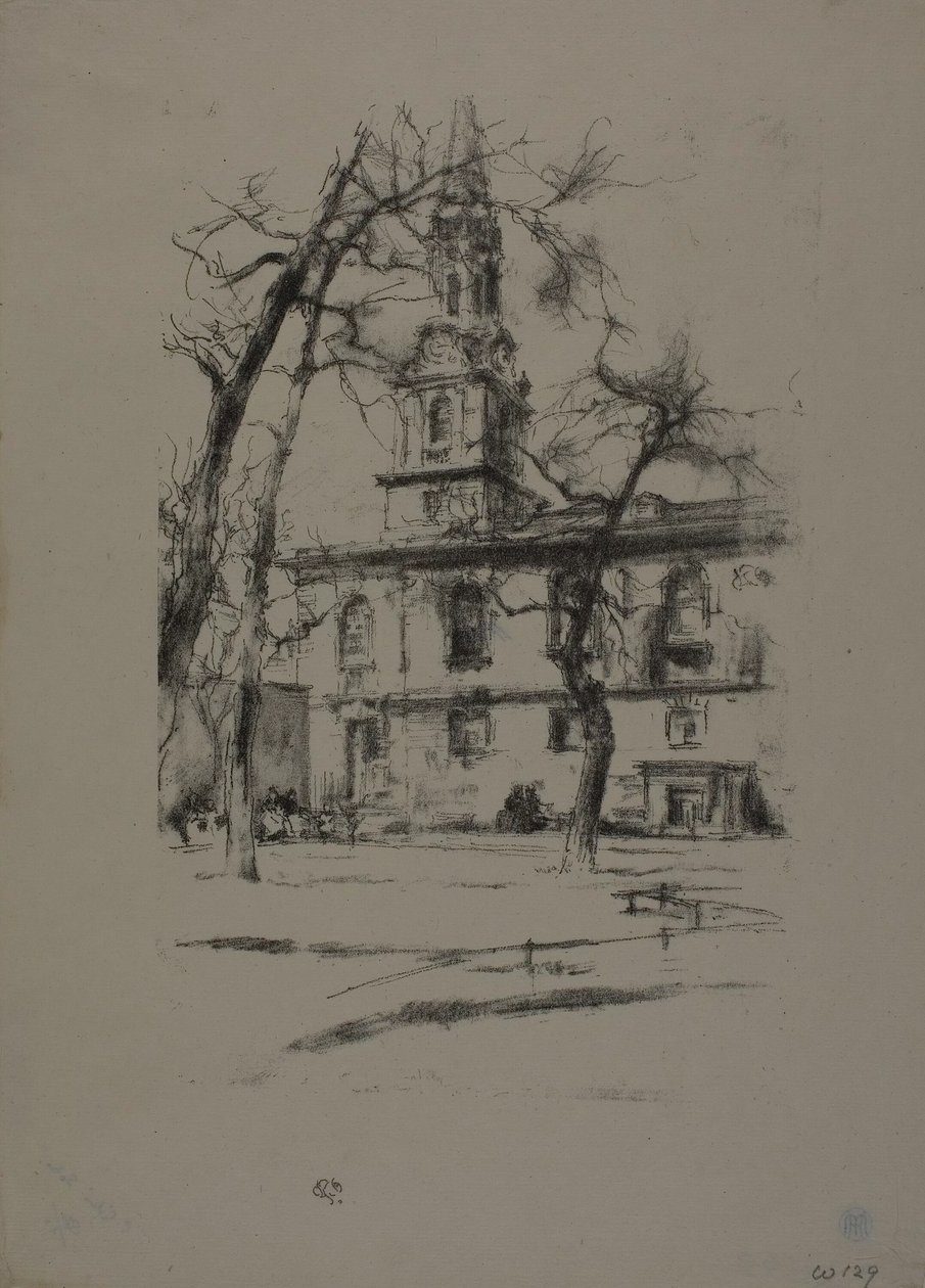 St. Giles-in-the-Fields af James Abbott McNeill Whistler