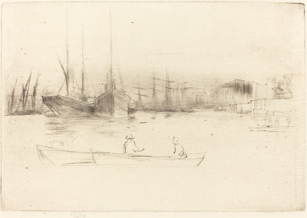 Dampbåde fra tårnet af James Abbott McNeill Whistler