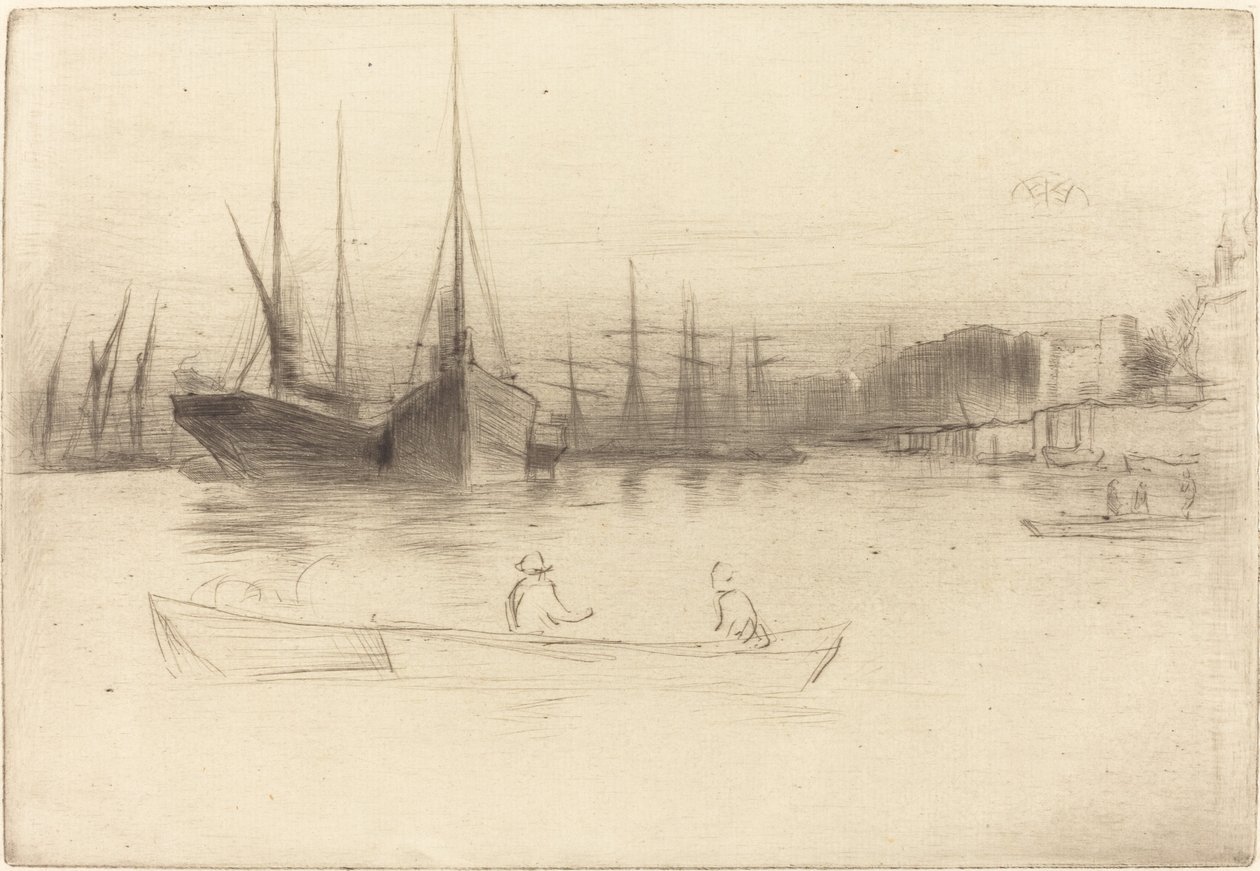 Dampbåde fra tårnet af James Abbott McNeill Whistler
