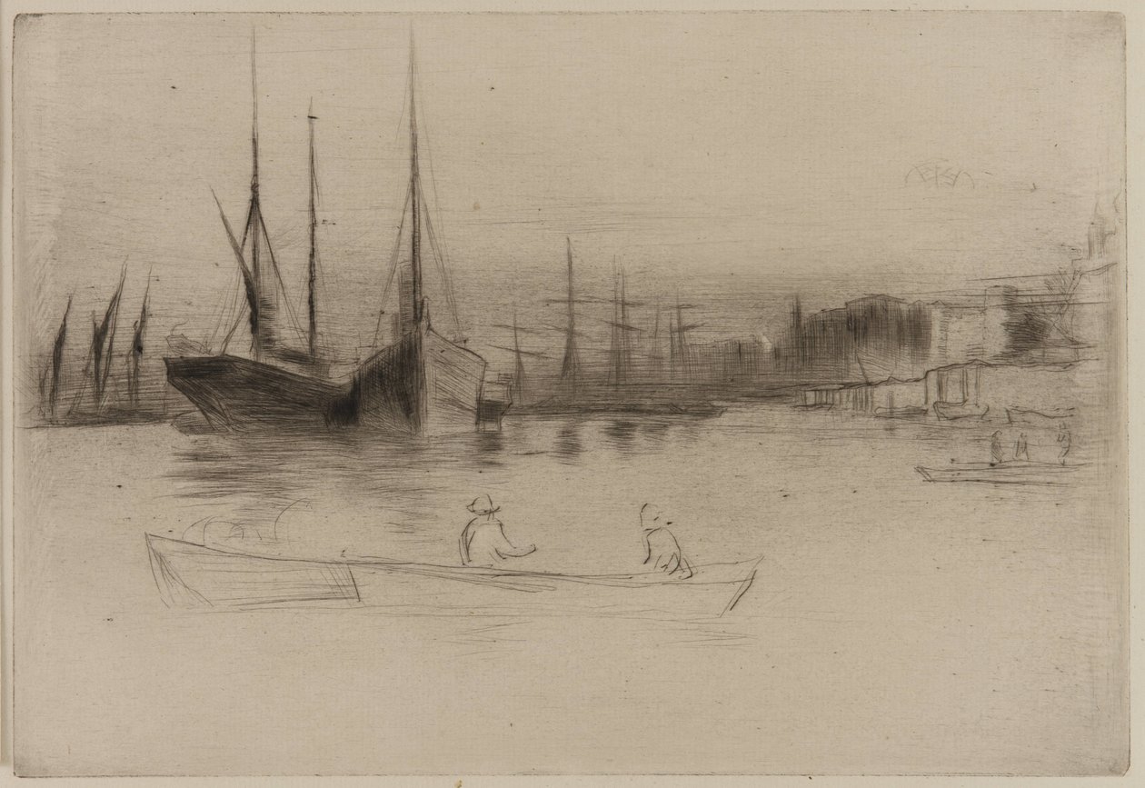 Dampbåde fra tårnet af James Abbott McNeill Whistler