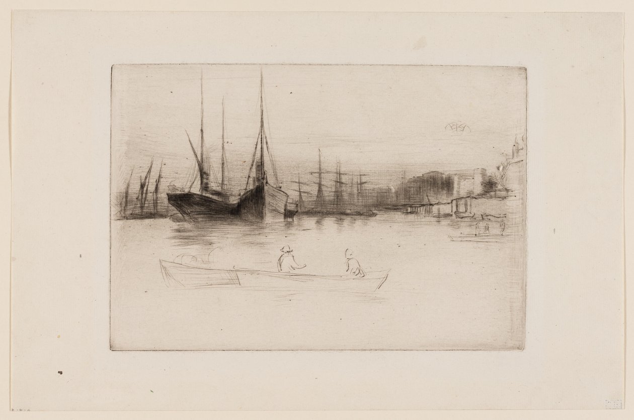 Dampbåde fra tårnet af James Abbott McNeill Whistler