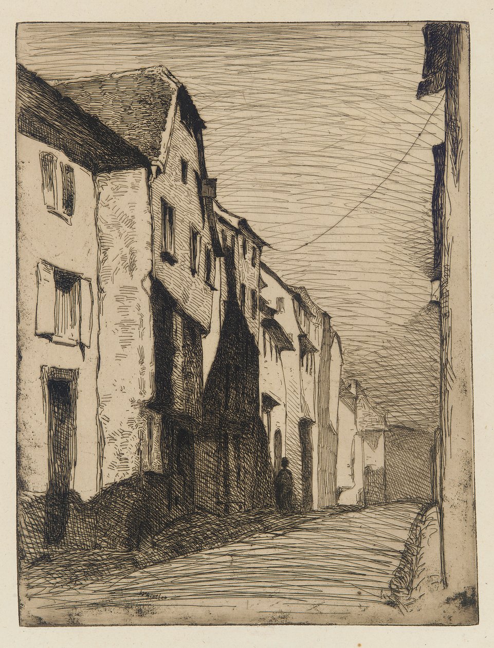 Street at Saverne af James Abbott McNeill Whistler