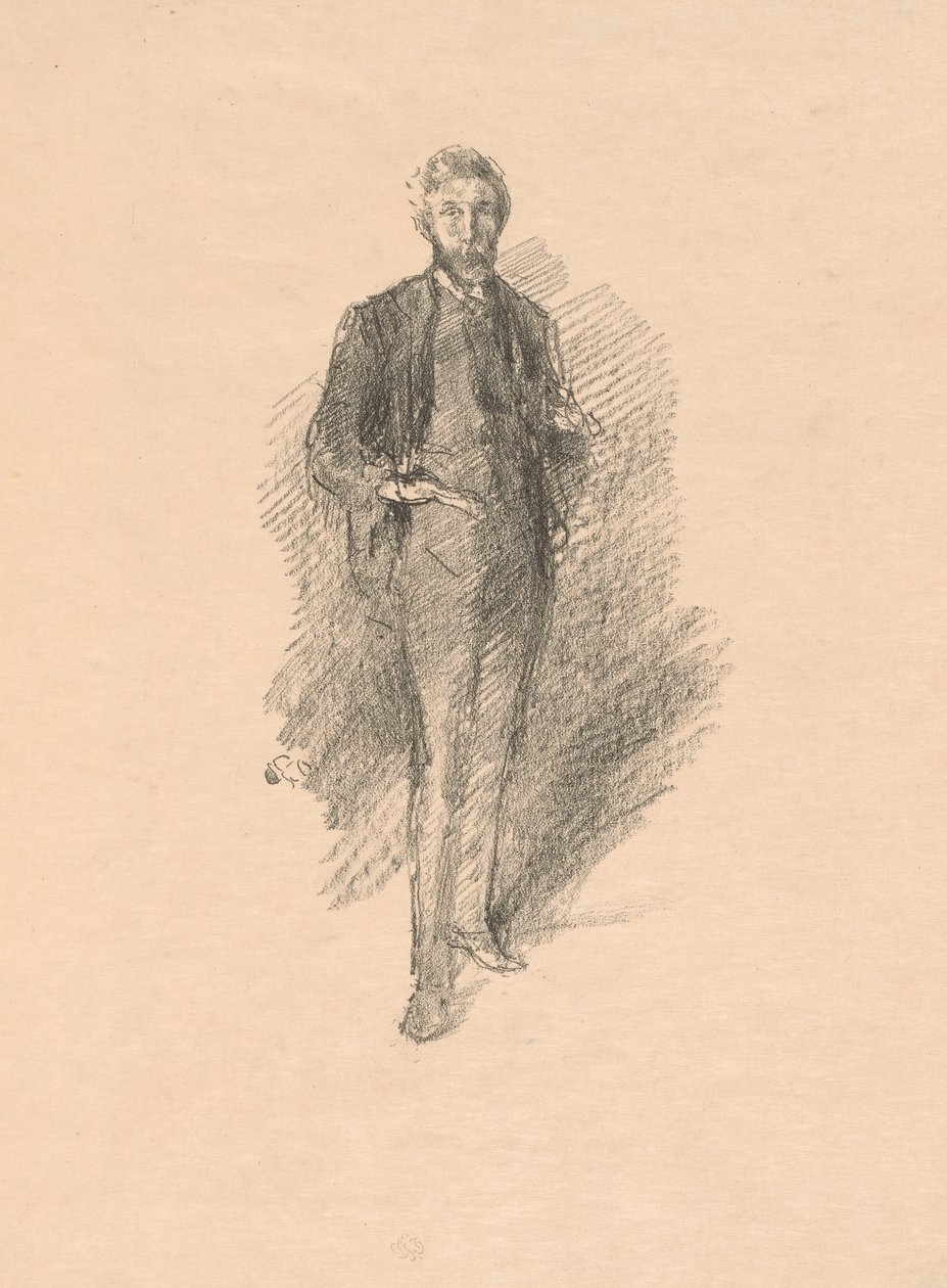 Studie: Joseph Pennell af James Abbott McNeill Whistler