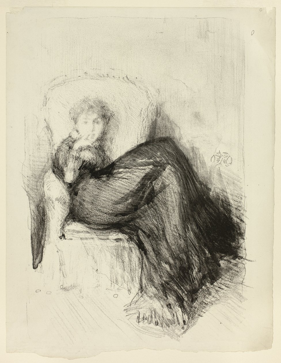Studie: Maud Siddende af James Abbott McNeill Whistler