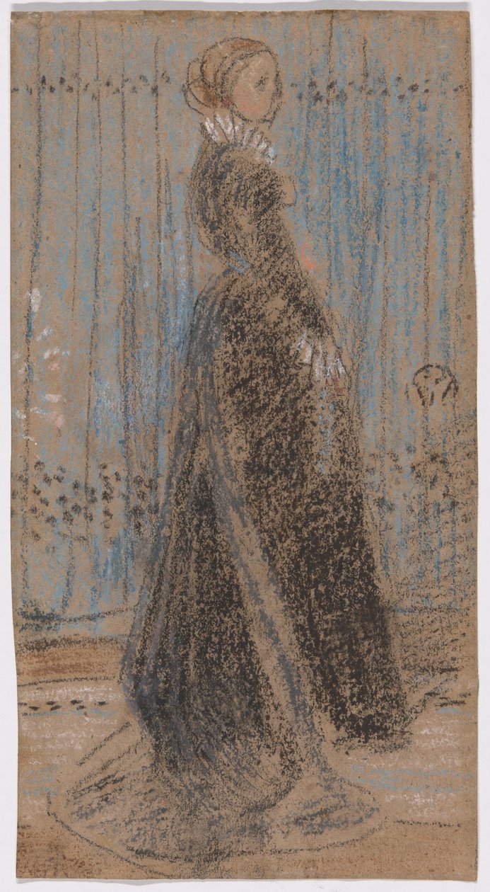 Studie til "Arrangement in Black, No. 2: Portrait of Mrs. Louis Huth" (recto); studie til "Symphony in Flesh Color and Pink: Portræt af fru Frances Leyland" (bagside) af James McNeill Whistler
