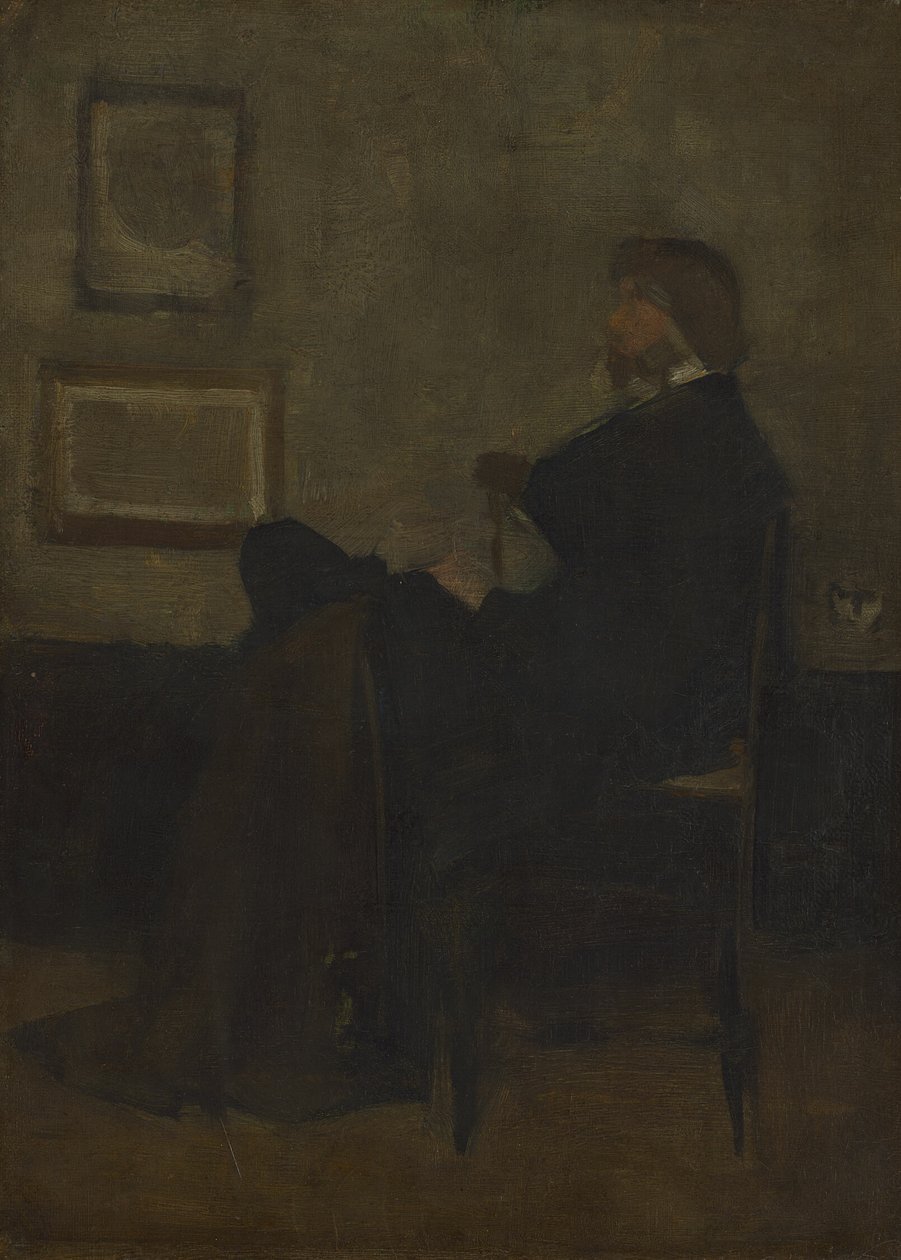 Studie til "Arrangement in Grey and Black, No. 2: Portrait of Thomas Carlyle" af James McNeill Whistler