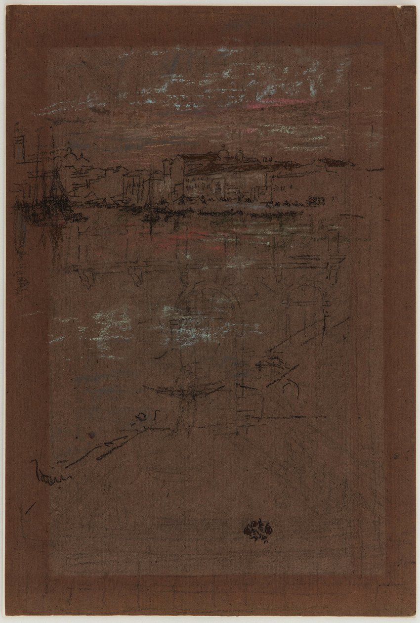 Solnedgang, i rødt og brunt af James Abbott McNeill Whistler